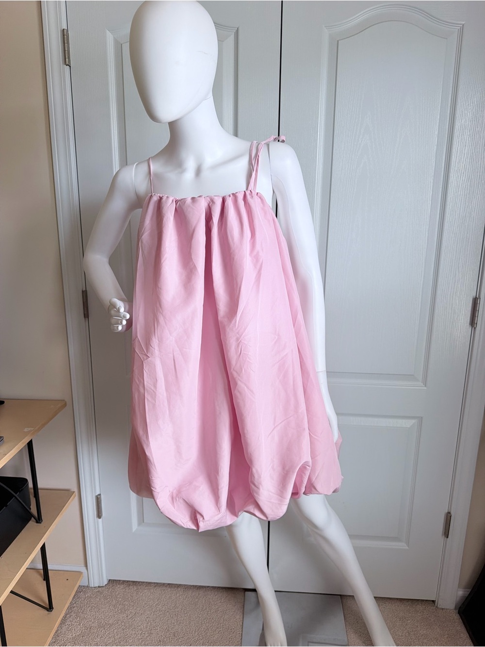 New The Occasion by Old Navy Light Pink Taffeta Bubble Mini Dress Size XL